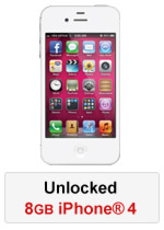 iPhone® 4 8GB Unlocked - White (Refurbished by EB Games) (preowned)